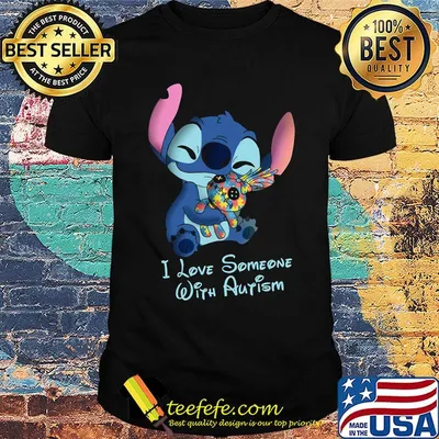 Stitch and scrump i love someone with autism shirt