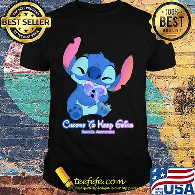 Stitch hug heart choose to keep going suicide awareness shirt