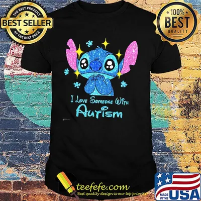 Stitch i love someone with autism diamond shirt
