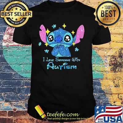 Stitch i love someone with autism diamond star shirt