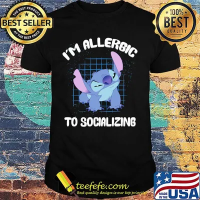 Stitch i'm allergic to socializing shirt