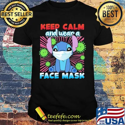 Stitch keep calm and wear a face mask covid-19 shirt