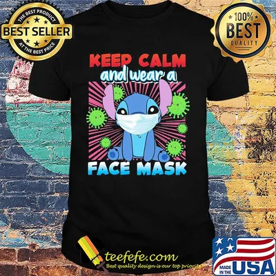 Stitch mask keep calm and wear a face mask covid-19 shirt