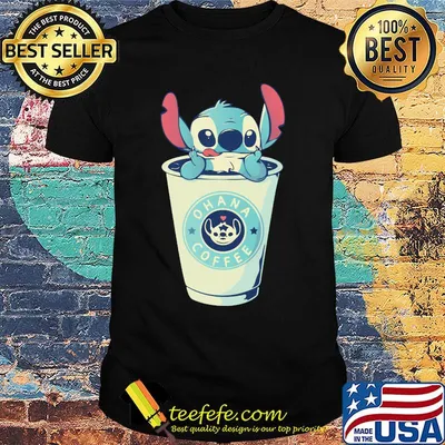 Stitch ohana coffee heart stars shirt