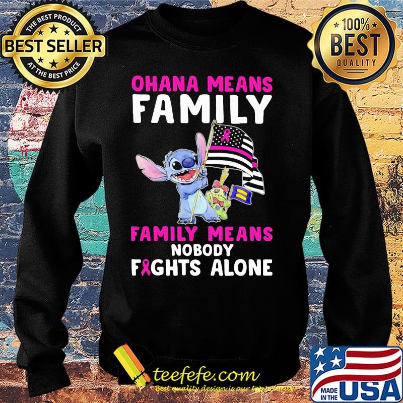 Stitch ohana means family means nobody fights alone cancer awareness american flag independence day s Sweater Stitch ohana means family means nobody fights alone cancer awareness american flag independence day s Sweater