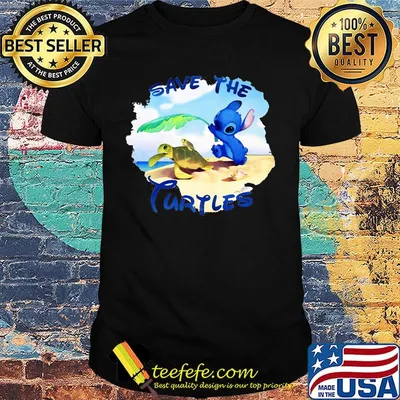 Stitch save the turtles shirt