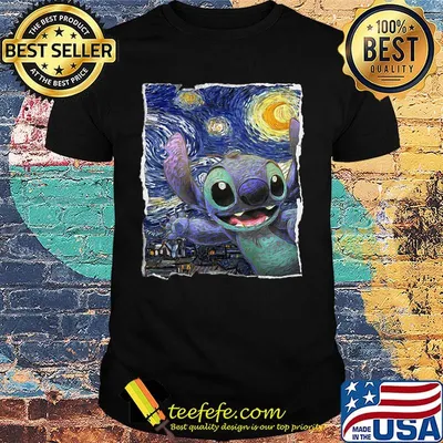 Stitch starry night van gogh shirt