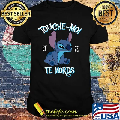 Stitch touche-moi et je te mords black shirt