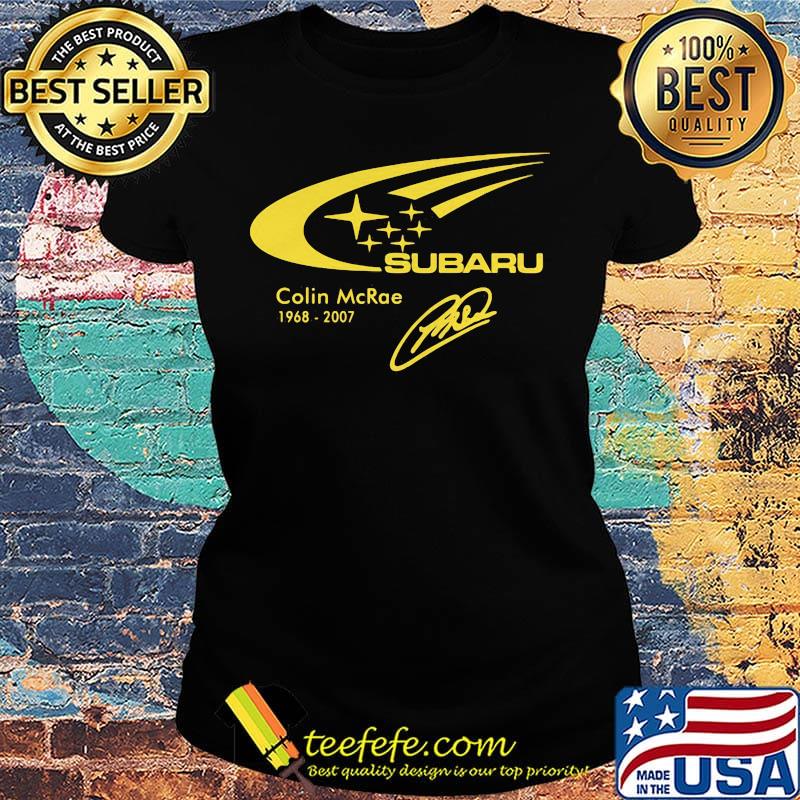 Subaru colin mcrae 1968 2007 signature s Ladies tee Subaru colin mcrae 1968 2007 signature s Ladies tee