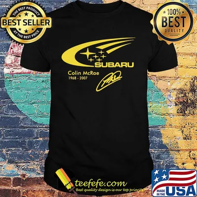 Subaru colin mcrae 1968 2007 signature shirt