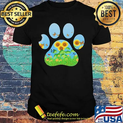 Sunflower dog paw classic shirt