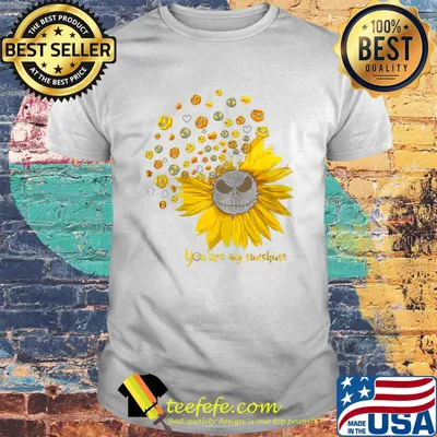 Sunflower jack skellington you are my sunshine hearts shirt