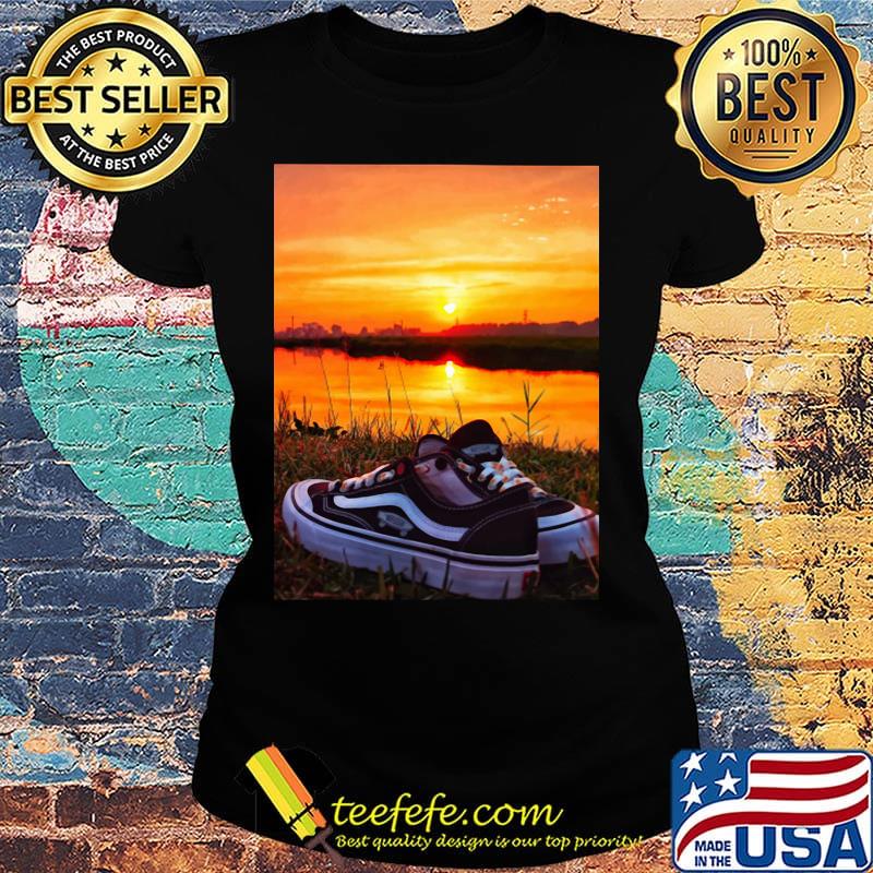 Sunset sport shoes picture s Ladies tee Sunset sport shoes picture s Ladies tee