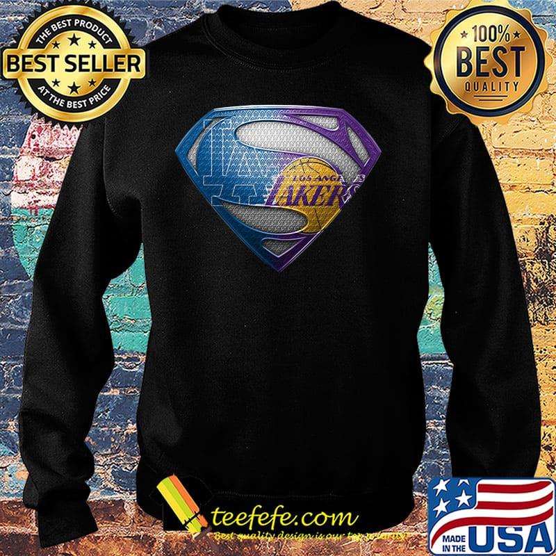 Superman los angeles dodgers and los angeles lakers s Sweater Superman los angeles dodgers and los angeles lakers s Sweater