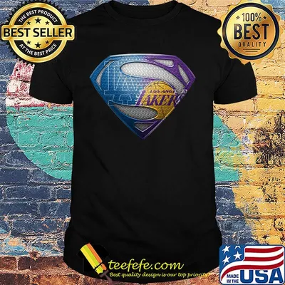 Superman los angeles dodgers and los angeles lakers shirt