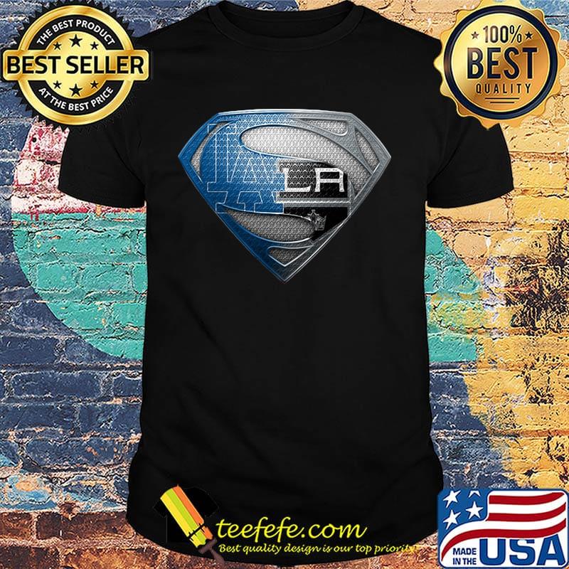Superman los angeles dodgers and los angeles raiders shirt