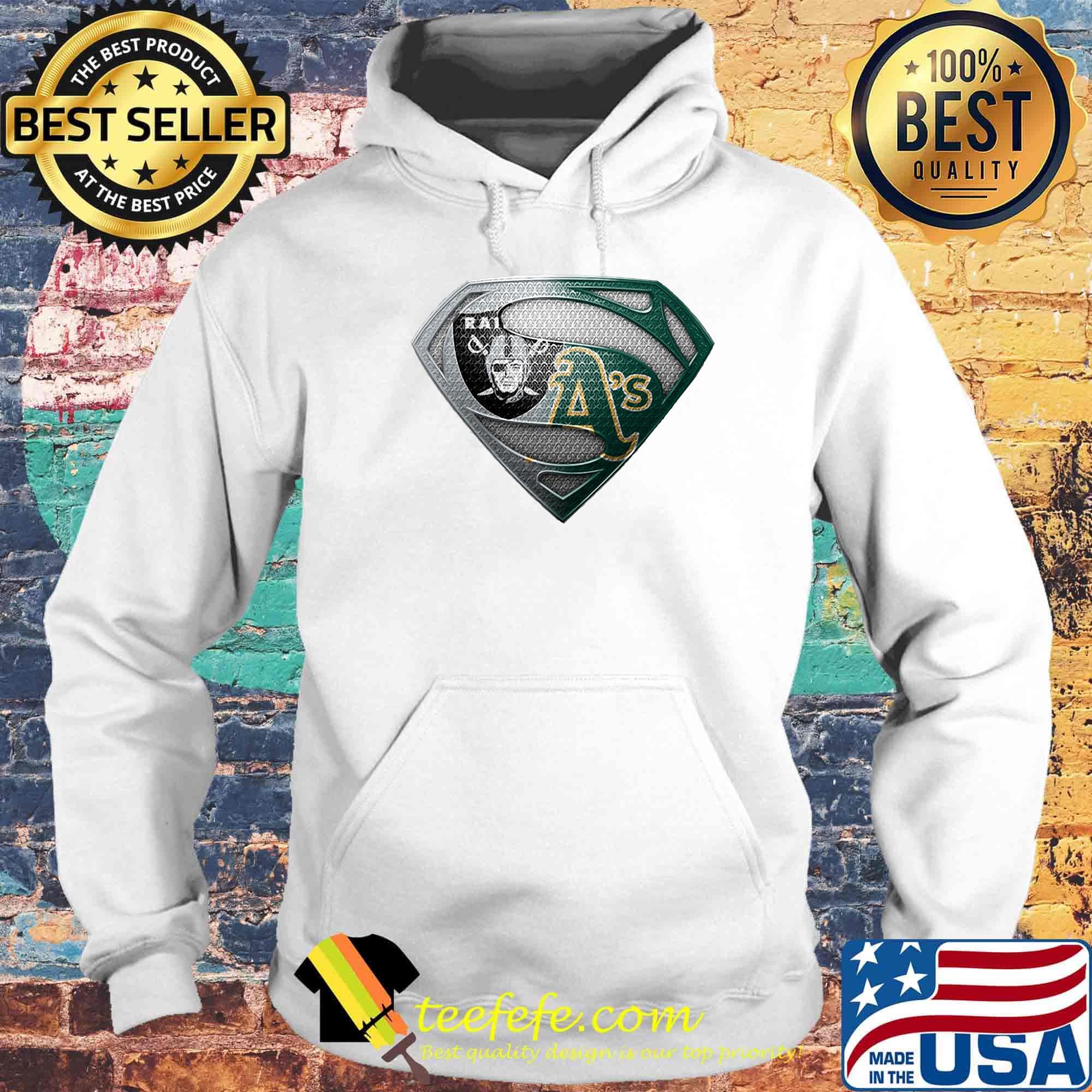 Superman oakland raiders and oakland athletics s Hoodie Superman oakland raiders and oakland athletics s Hoodie