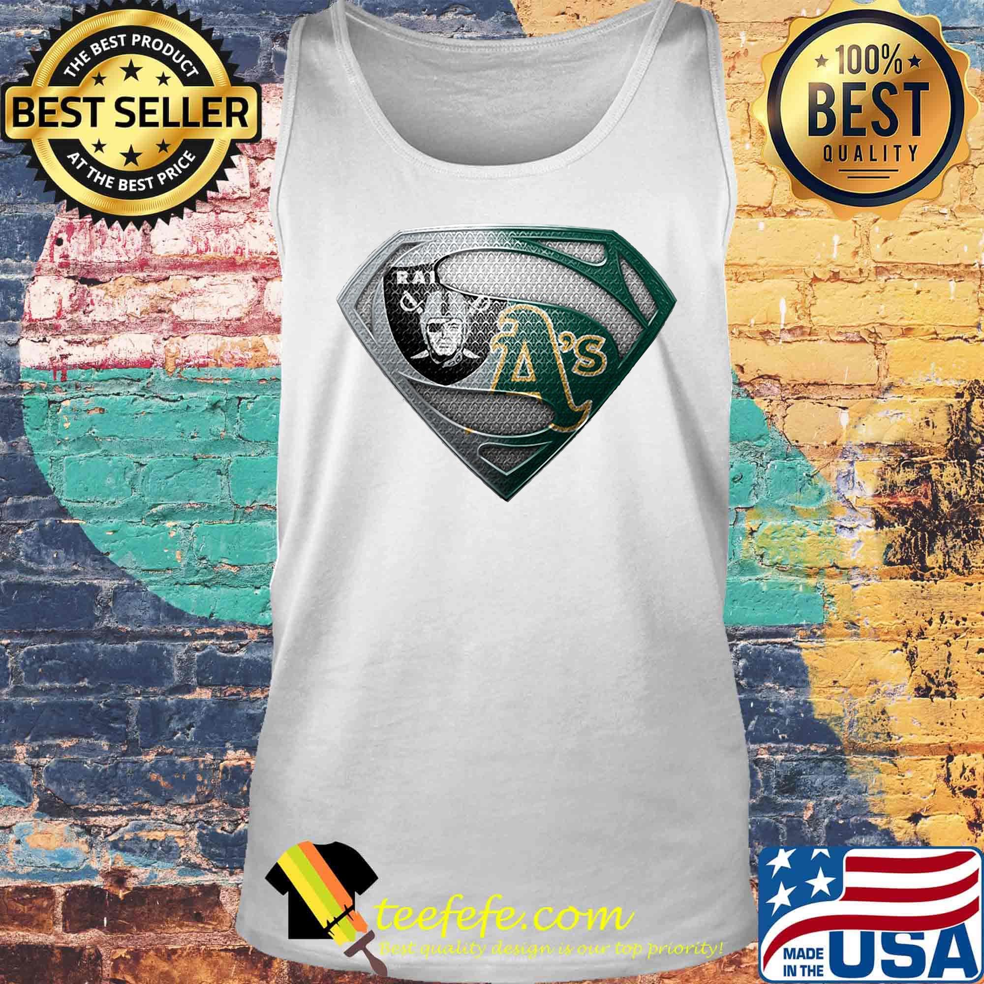 Superman oakland raiders and oakland athletics s Tank top Superman oakland raiders and oakland athletics s Tank top