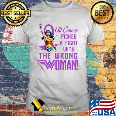 Superwoman all cancer picked a fight with the wrong woman shirt