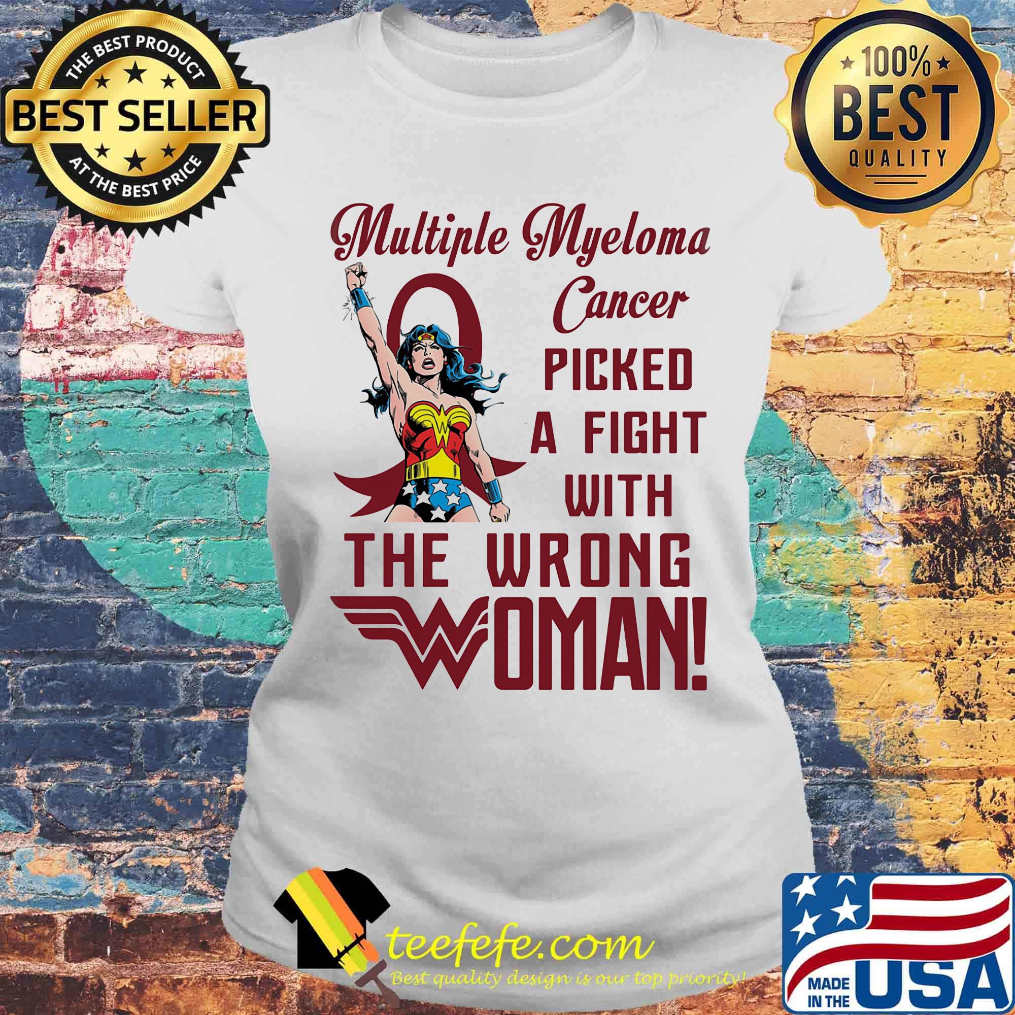 Superwoman multiple myeloma picked a fight with the wrong woman s Laides tee Superwoman multiple myeloma picked a fight with the wrong woman s Laides tee
