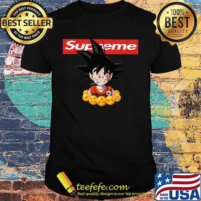 Supreme logo dragon ball 7 songoku shirt