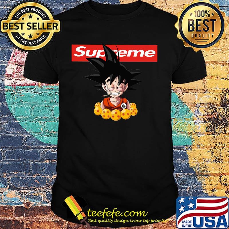 Supreme logo dragon ball 7 songoku shirt