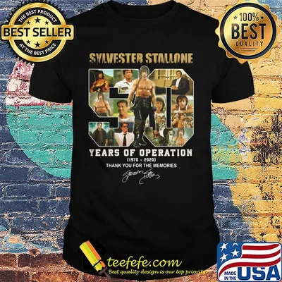 Sylvester stallone 50 years of operation 1970 2020 thank you for the memories signature shirt
