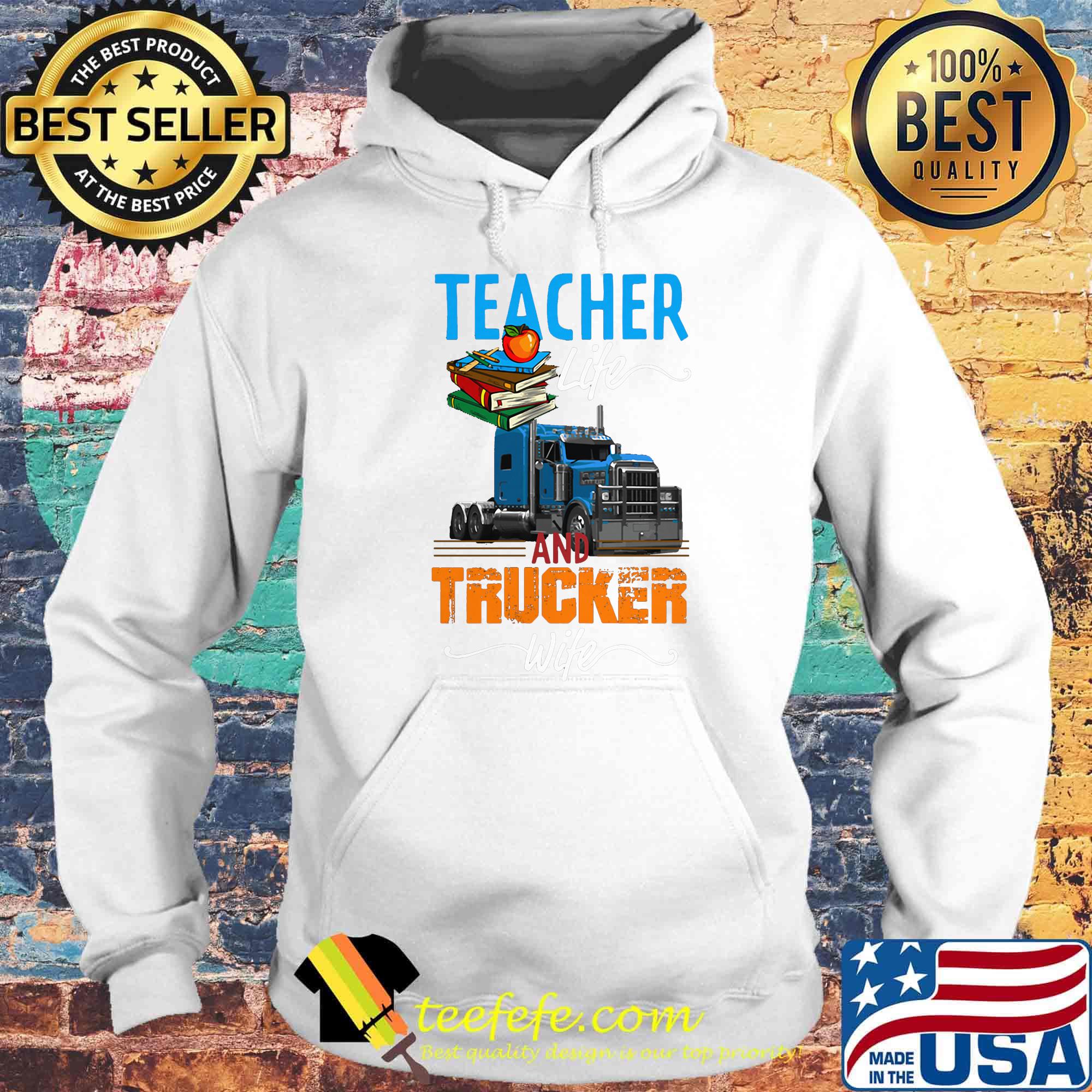 Teacher and trucker book apple s Hoodie Teacher and trucker book apple s Hoodie