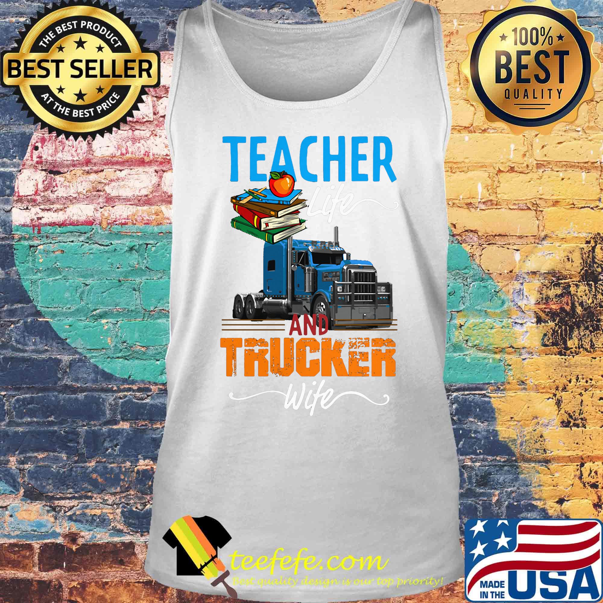Teacher and trucker book apple s Tank top Teacher and trucker book apple s Tank top
