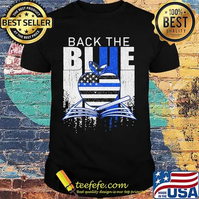 Teacher back the blue american flag independence day shirt