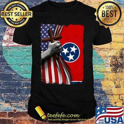 Tennessee american flag cross happy independence day shirt