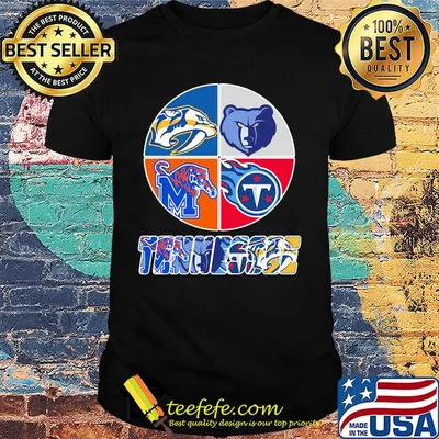 Tennessee nashville predators memphis tigers memphis grizzlies and tennessee titans logo shirt