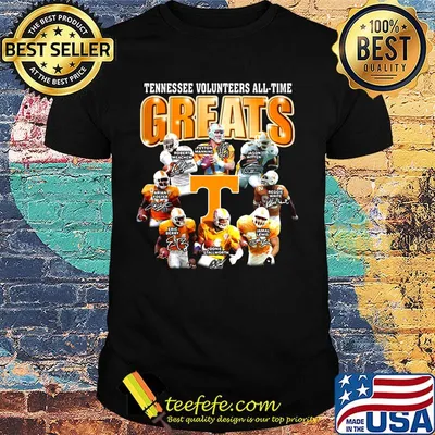 Tennessee volunteers all-time greats football players signatures shirt