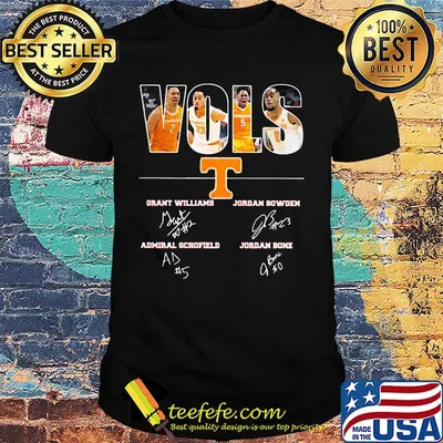 Tennessee volunteers vols players signatures shirt
