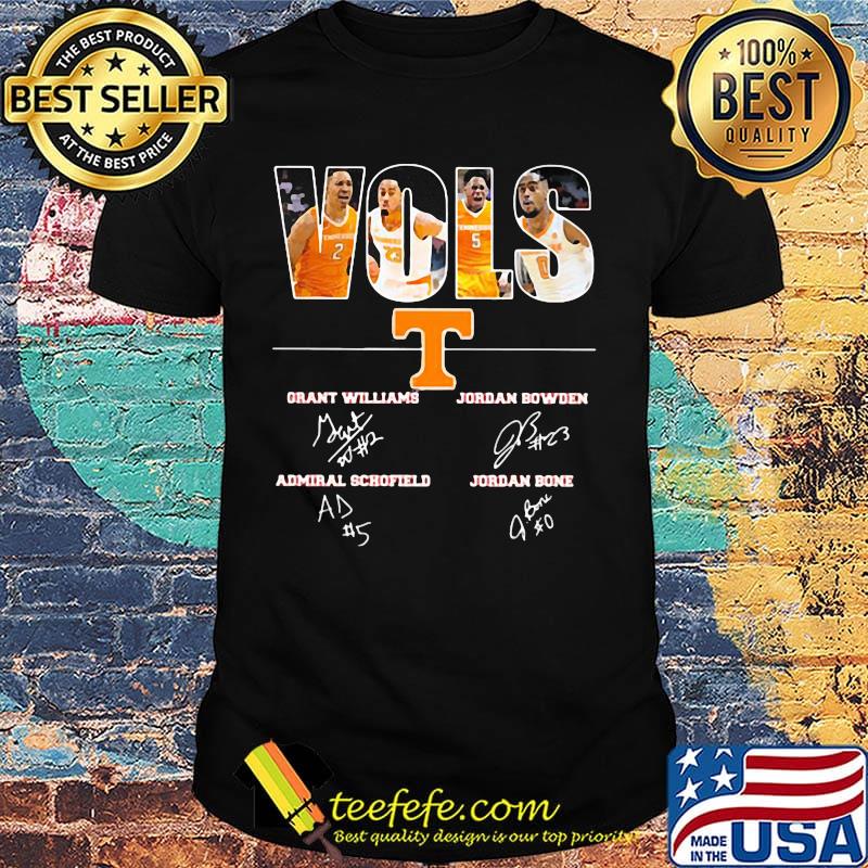 Tennessee volunteers vols players signatures shirt