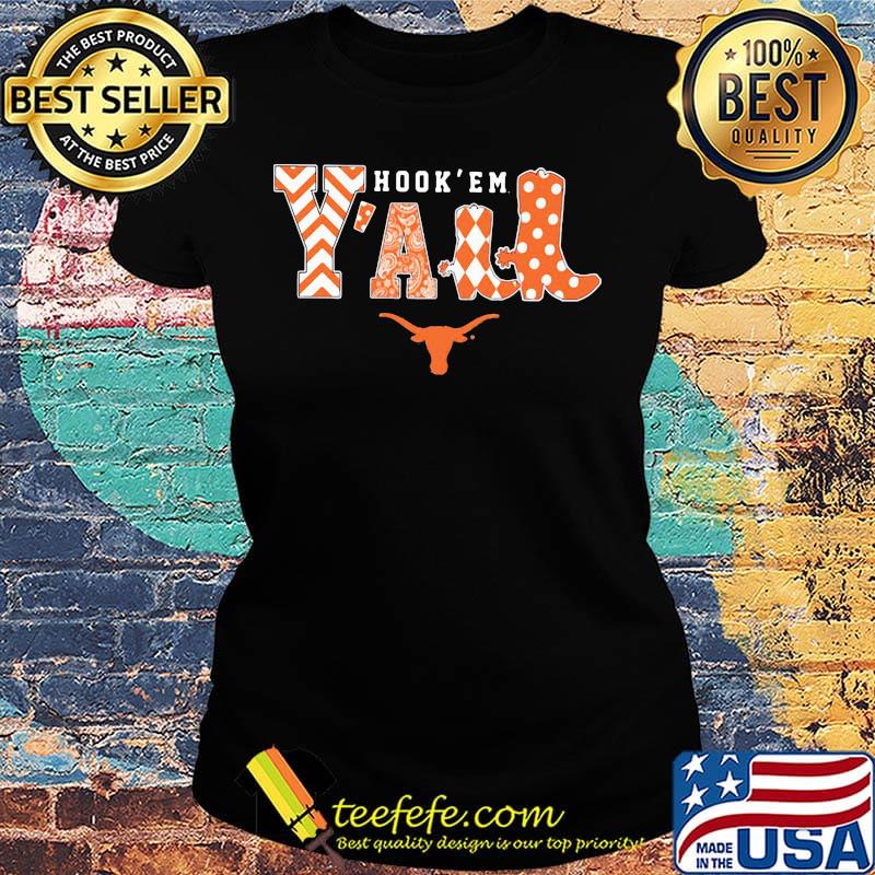 Texas longhorn hook em y'all s Ladies tee Texas longhorn hook em y'all s Ladies tee