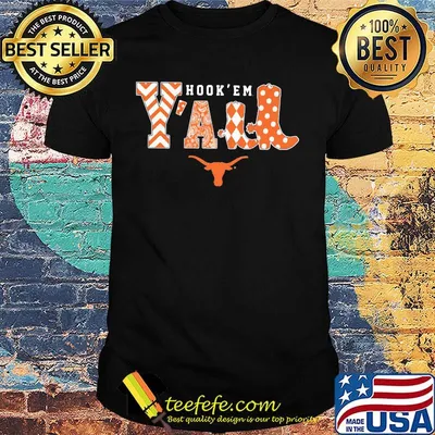 Texas longhorn hook em y'all shirt