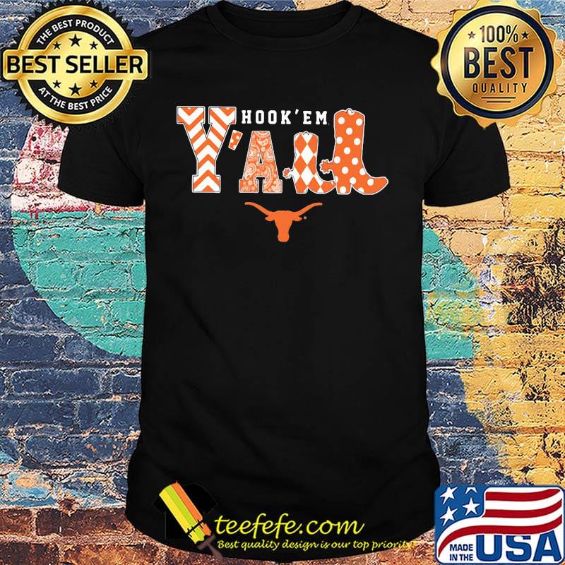 Texas longhorn hook em y'all shirt