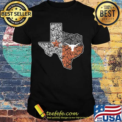 Texas Longhorns map football and Dallad Cowboy shirt
