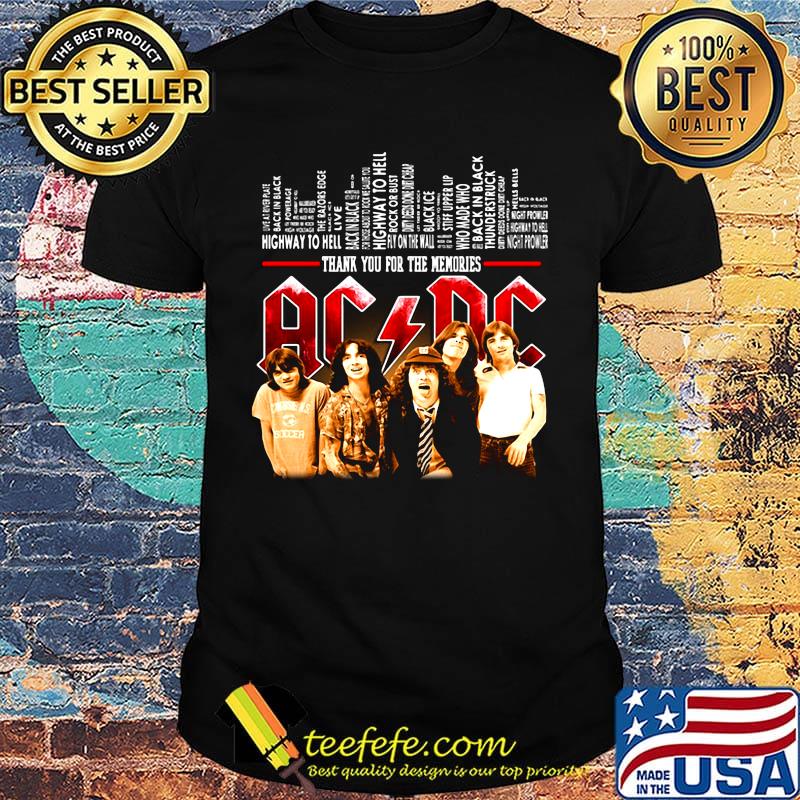 Thank you for the memories AC DC shirt Thank you for the memories AC DC shirt