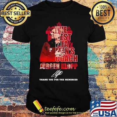 The best fifa men's coach jurgen klopp thank you for the memories signature shirt