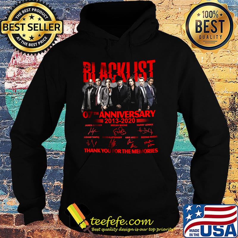 The blacklist movie 07th anniversary 2013 2020 thank you for the memories signatures s Hoodie The blacklist movie 07th anniversary 2013 2020 thank you for the memories signatures s Hoodie