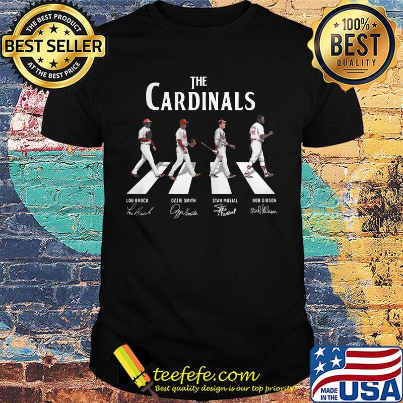 The cardinals baseball team abbey road signatures shirt