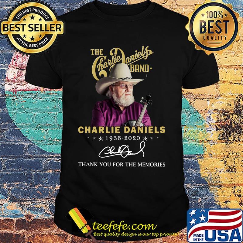 The charlie daniels band 1936 2020 thank you for the memories signature stars shirt