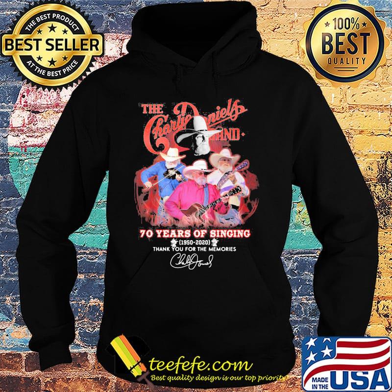 The charlie daniels band 70 years of singing 1950 2020 thank you for the memories signature s Hoodie The charlie daniels band 70 years of singing 1950 2020 thank you for the memories signature s Hoodie