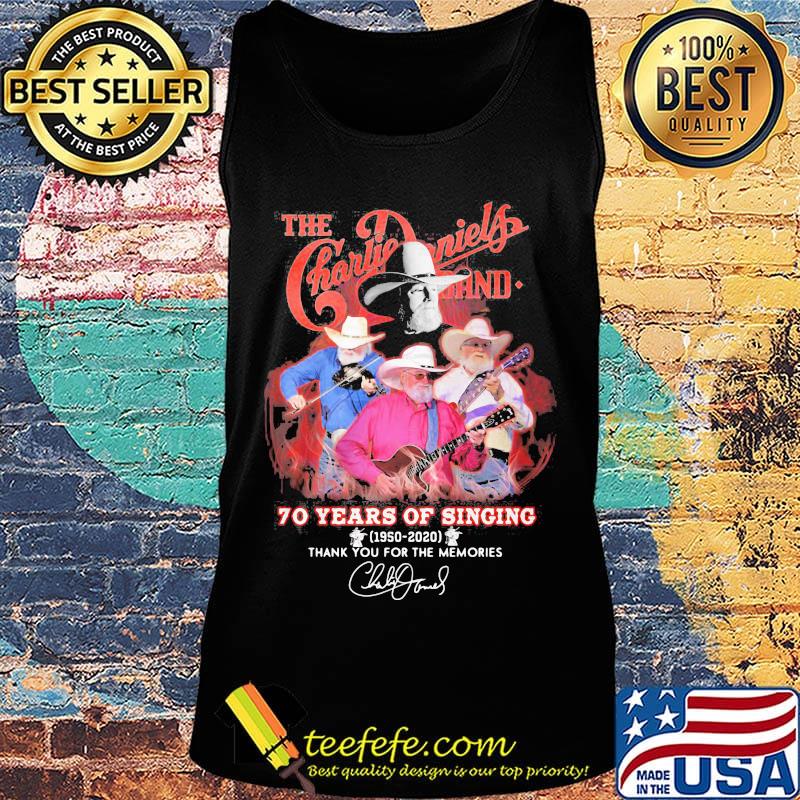 The charlie daniels band 70 years of singing 1950 2020 thank you for the memories signature s Tank top The charlie daniels band 70 years of singing 1950 2020 thank you for the memories signature s Tank top