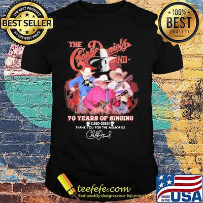 The charlie daniels band 70 years of singing 1950 2020 thank you for the memories signature shirt