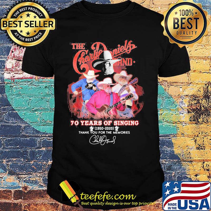The charlie daniels band 70 years of singing 1950 2020 thank you for the memories signature shirt The charlie daniels band 70 years of singing 1950 2020 thank you for the memories signature shirt