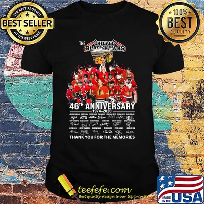 The chicago blackhawks 46th anniversary 1974 2020 thank you for the memories signatures shirt
