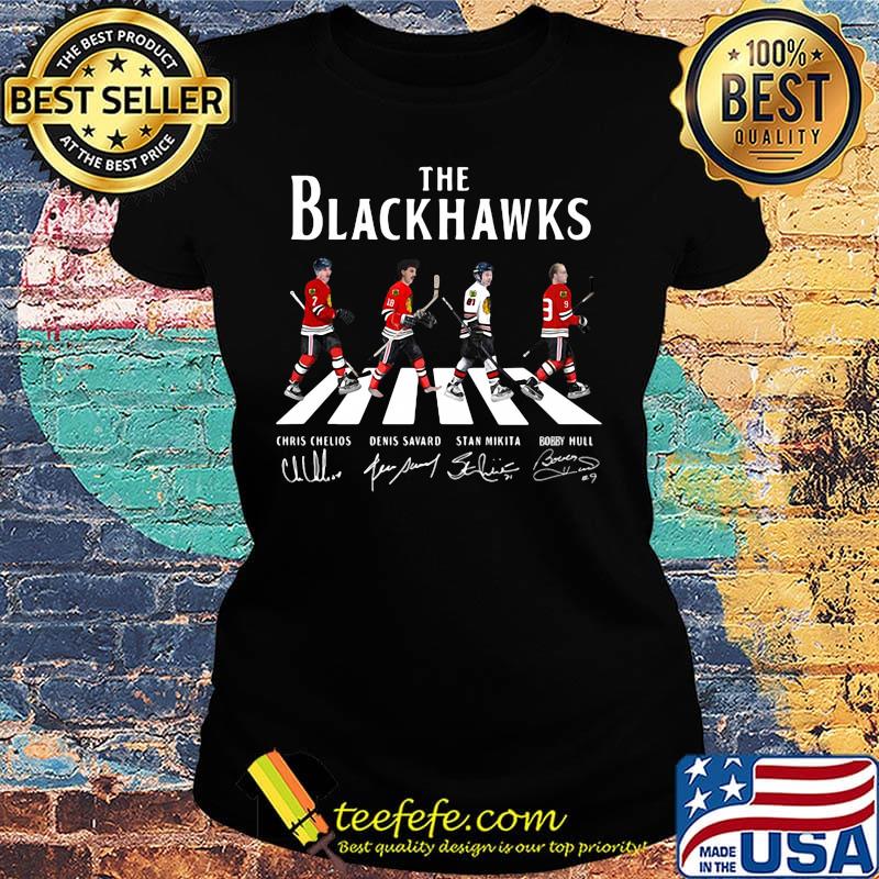 The chicago blackhawks hockey team abbey road signatures s Ladies tee The chicago blackhawks hockey team abbey road signatures s Ladies tee